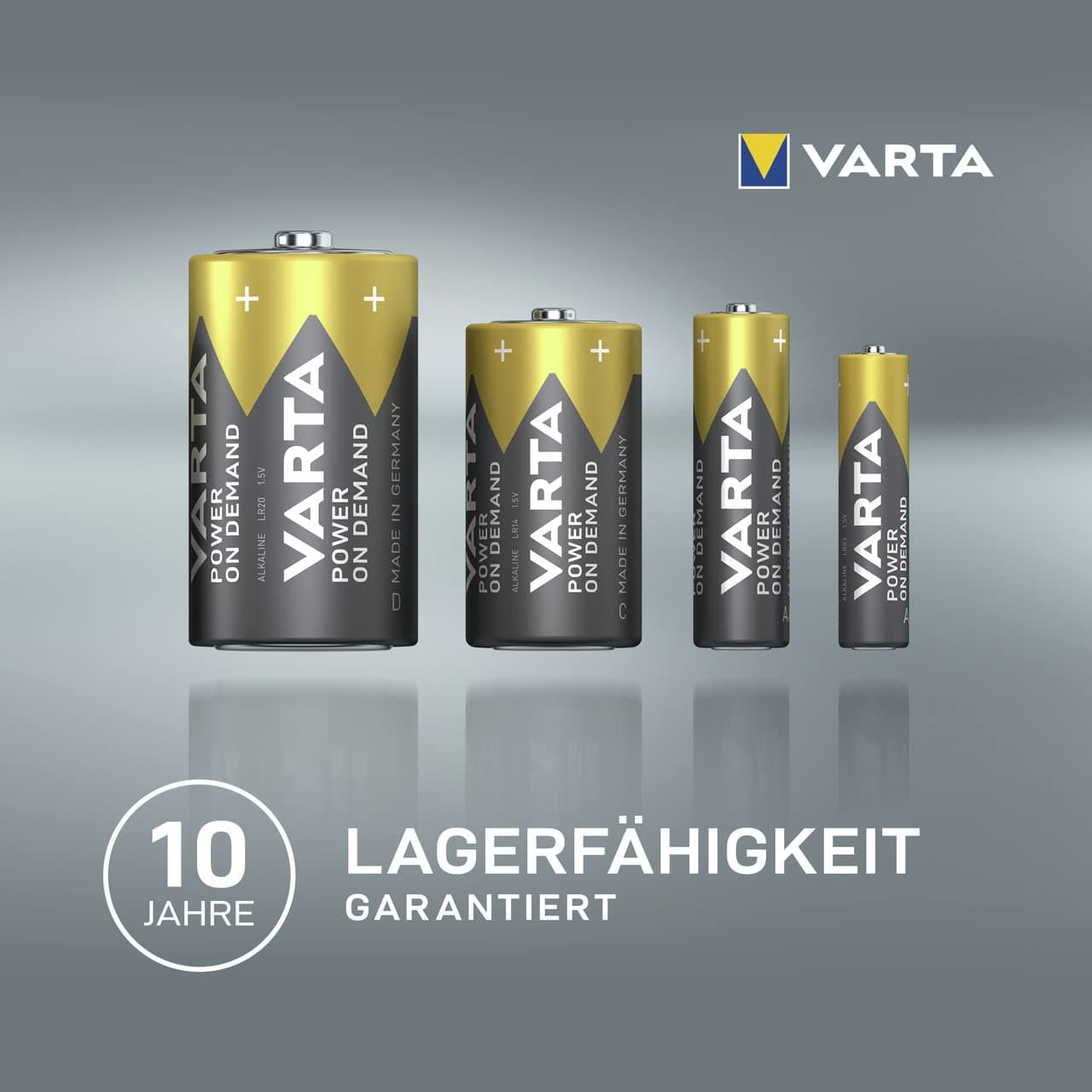 VARTA Piles AAA, Lot de 40Vorratspack, Power on Demand, alcalines, 1,5 V | Micro-Piles LR03, Made in Germany, conservation jusqu'à 10 ans, pour accessoires informatiques, appareils smart home