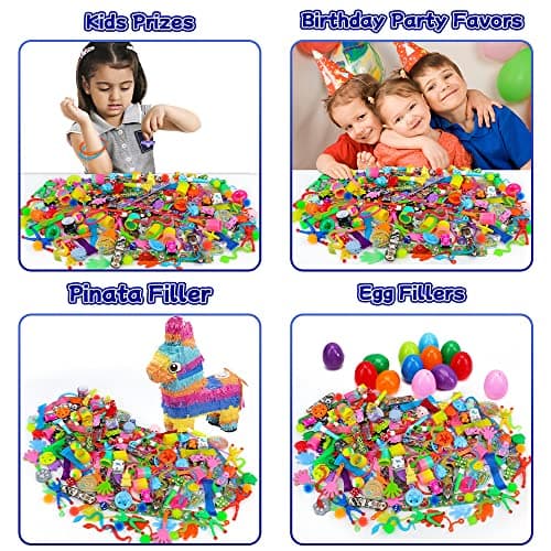 AmyBenton Pinata Anniversaire Garcon Fille, 200pcs Petits Cadeaux Anniversaire Enfants Invites, Assortiment Jouets Anniversaire, Récompenses de Classe Scolaire, Prix du Carnaval