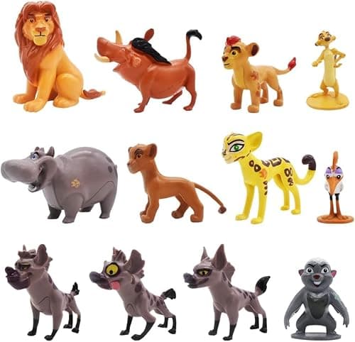 PLNVNVP 12pcs Lion Gâteau Topper, Le Roi Lion Gâteau Topper, Cartoon Cake Topper, Décoration de Gâteau d'Anniversaire de Dessin Animé, pour Fête Décoration Supplies