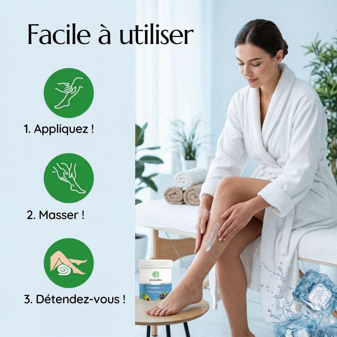 Green idea - Gel Lymforegen - Stimule le système lymphatique avec 15 herbes et huiles essentielles - régénération efficace - favorise le drainage lymphatique - Formule active d'herbes (200)