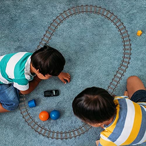 hocadon 40 Pièces Rails de Blocs de Construction de la Ville, Accessoires d'Extension City Train, Rails de Ville pour Cadeau Enfants