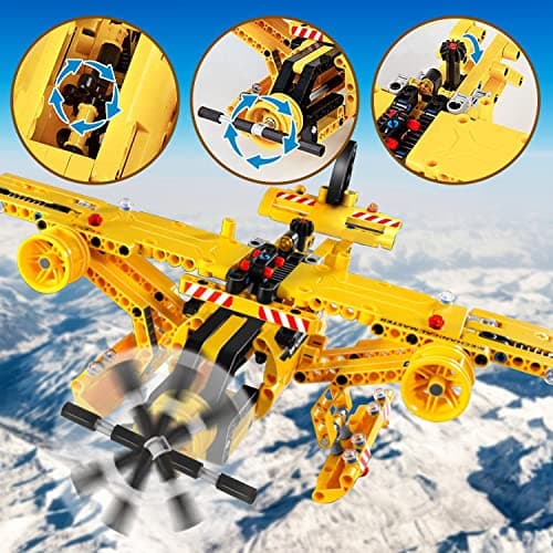 Jeu de Construction STEM pour Garçons et filles de 6 7 8 9 10 ans, 2 en 1, Technic Truck Airplane, 361 PCS Kit de Blocs Créatifs Jouets éducatifs Cadeau pour Enfants