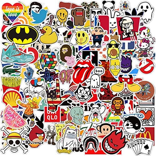 Autocollant Marque 251 pièces Stickers Supreme Sticker Geek Stickers Skate Autocollantsc ImperméAble Autocolant en Vinyle pour Ordinateur Portable Skateboard Valise Voyage Moto Voiture Velo