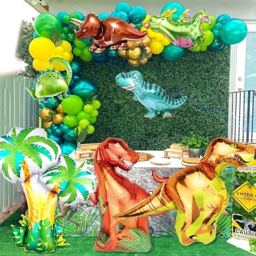 Ballon Dinosaure Anniversaire, 10 Pièces Dinosaure Ballon Anniversaire Helium, Ballons Anniversaire, Ballon de Dinosaure, Dinosaurs Ballons Helium, Ballon Bapteme Pour Fête D'anniversaire