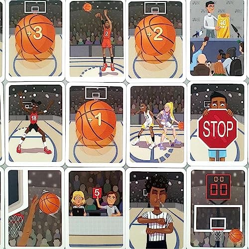 Dadral Games - Jeu de Cartes de Basketball | Jeu Basket | À partir de 6 Ans | Cadeaux de Basketball | Jeux de société | Cadeau garçon/Fille | Multilingue