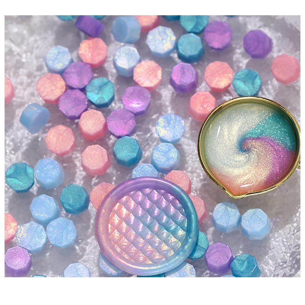 400 perles de cire d'étanchéité couleur aurore