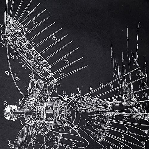 Nacnic Noir - Paquet de 4 Feuilles Brevet Sailplane. Définir des Affiches des Inventions des Anciens Brevets. Choisissez la Couleur Que Vous Aimez. Imprimé sur de Haute qualité de 250 grammes