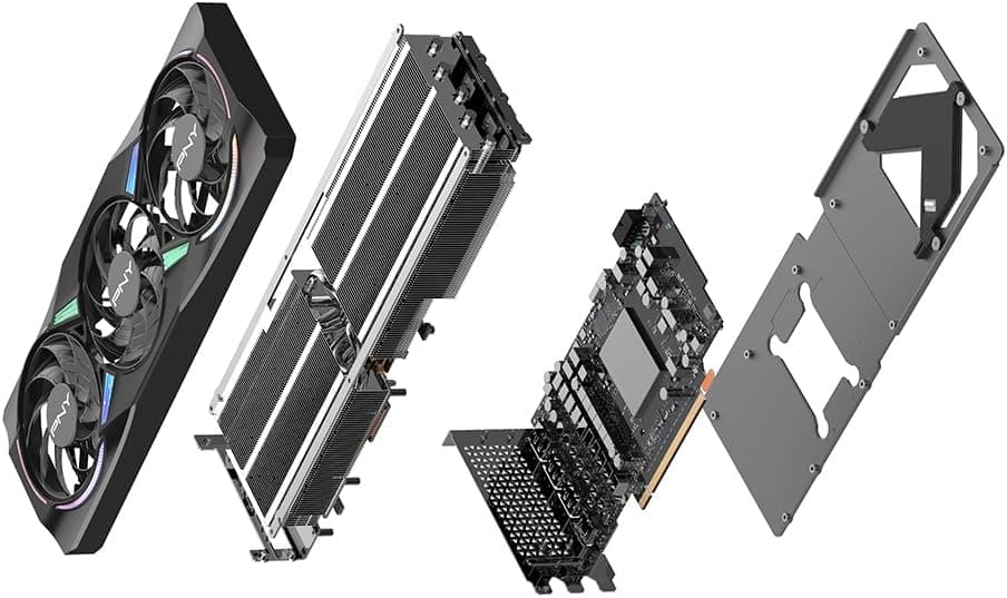 PNY Carte Graphique GeForce RTXTM 5070Ti 16Go ARGB OC Triple Fan DLSS 4 | 16 Go GDDR7, 256 bits, vitesse boostée : 2640 MHz, PCIe® 5.0, HDMI®/DP 2.1, NVIDIA Blackwell Architecture, DLSS 4.5