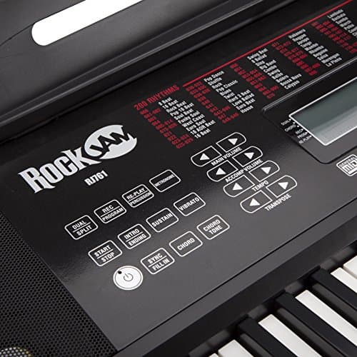 Rockjam 61 Kit Clavier Piano 61 Écouteurs Clés Stand Clavier Banc de Piano Numérique Pédale de Sustain et Simplement L'Application de Piano