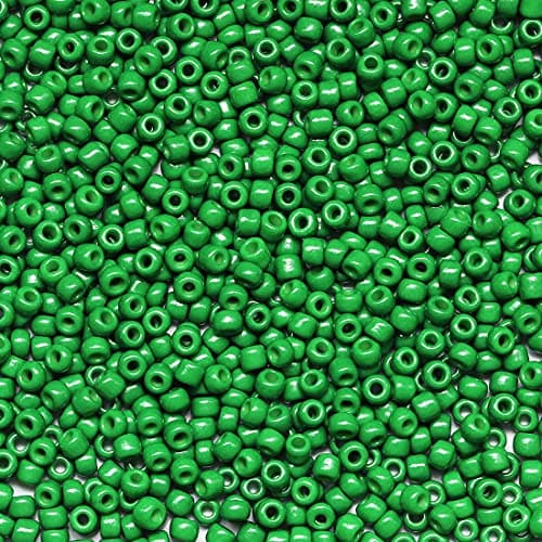 Bala&Fillic perles de rocaille 3mm Dark Vert couleur, 3600pcs/100Grammes,8/0 perles de verre pour fabrication de bracelets, colliers et boucles d'oreilles (Dark Vert)