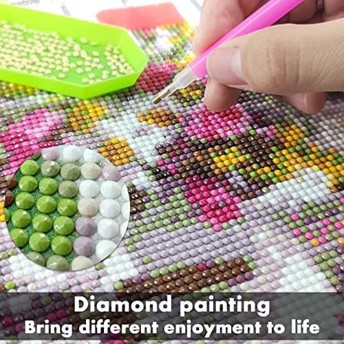 Tamseen 5D Diamond Painting Paysage Kit - DIY Broderie Diamant Banc Point de Croix - Salon Chambre Craft - Décoration Murale - Diamant Kit Complet - 30x40 cm
