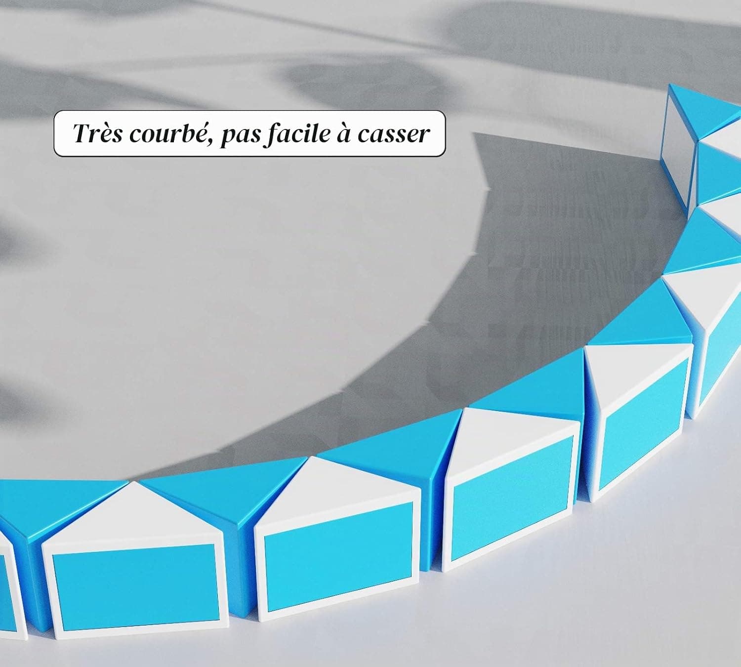 ROXENDA Serpent Magique avec 24 Blocs, Magic Snake Cube Twist Puzzle - Jeux de Puzzles 3D Fidget Cube Serpent Magique Cadeau Anniversaire pour Enfants et Adultes - 1 Pack (Bleu)