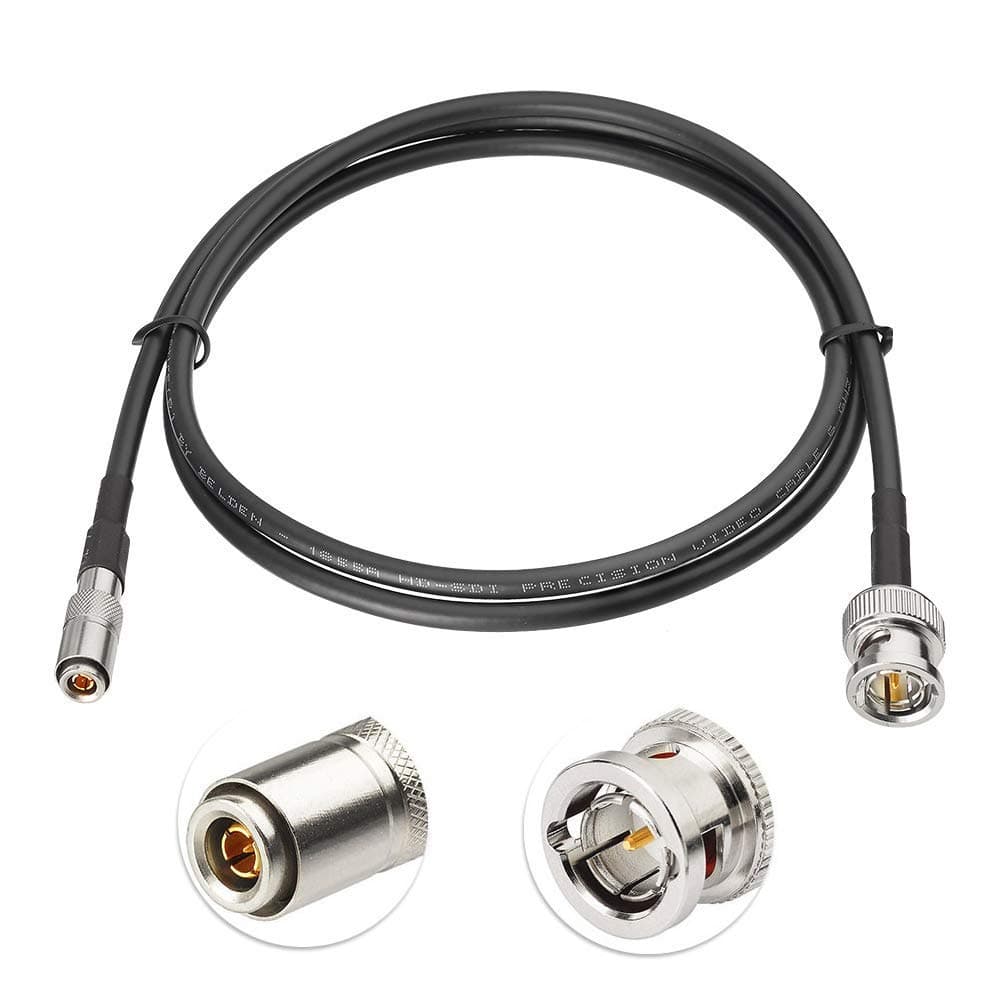 Superbat Câble SDI 6G BNC à DIN 1.0/2.3 75 Ohms Belden 1855A Fin 90cm