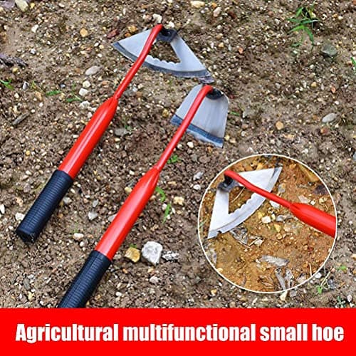 Houe en Acier, Outil de Désherbage Portatif de Houe en Acier pour le Sol de Jardinage Outil de Jardin de Houe de Plantation de Jardin en Acier (petit)