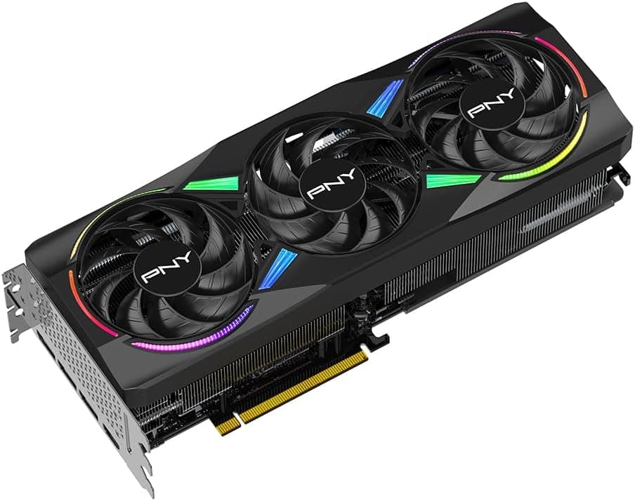 PNY Carte Graphique GeForce RTXTM 5070Ti 16Go ARGB OC Triple Fan DLSS 4 | 16 Go GDDR7, 256 bits, vitesse boostée : 2640 MHz, PCIe® 5.0, HDMI®/DP 2.1, NVIDIA Blackwell Architecture, DLSS 4.5