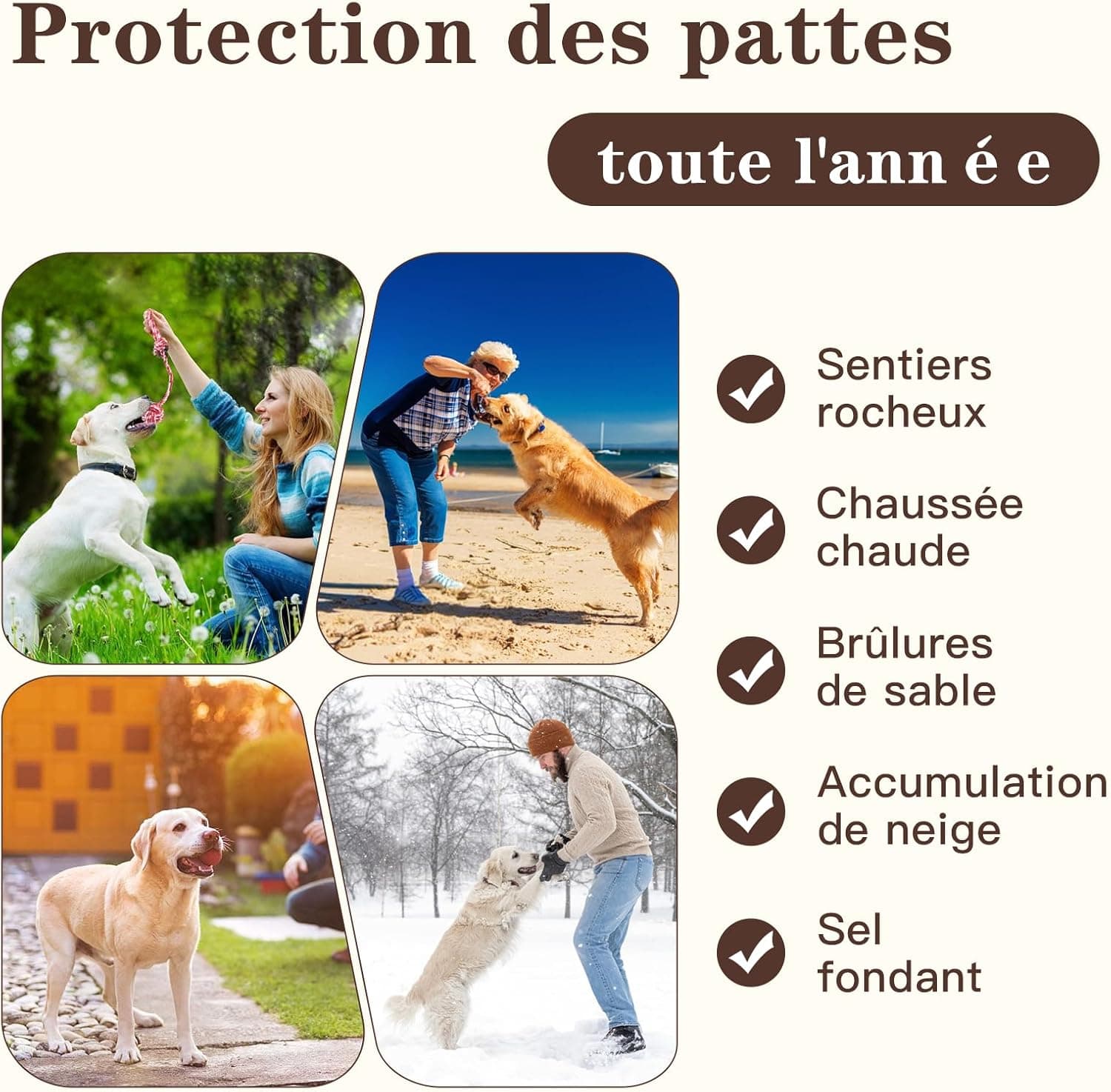 Baume Coussinet Chien Stick 68g -100% Bio & Naturel - Hydrate, Guérit, Protège Contre Neige, Sel, Pattes Craquelées & Nez - Creme Coussinet Chien - Chien Accessoires pour Pattes Protections