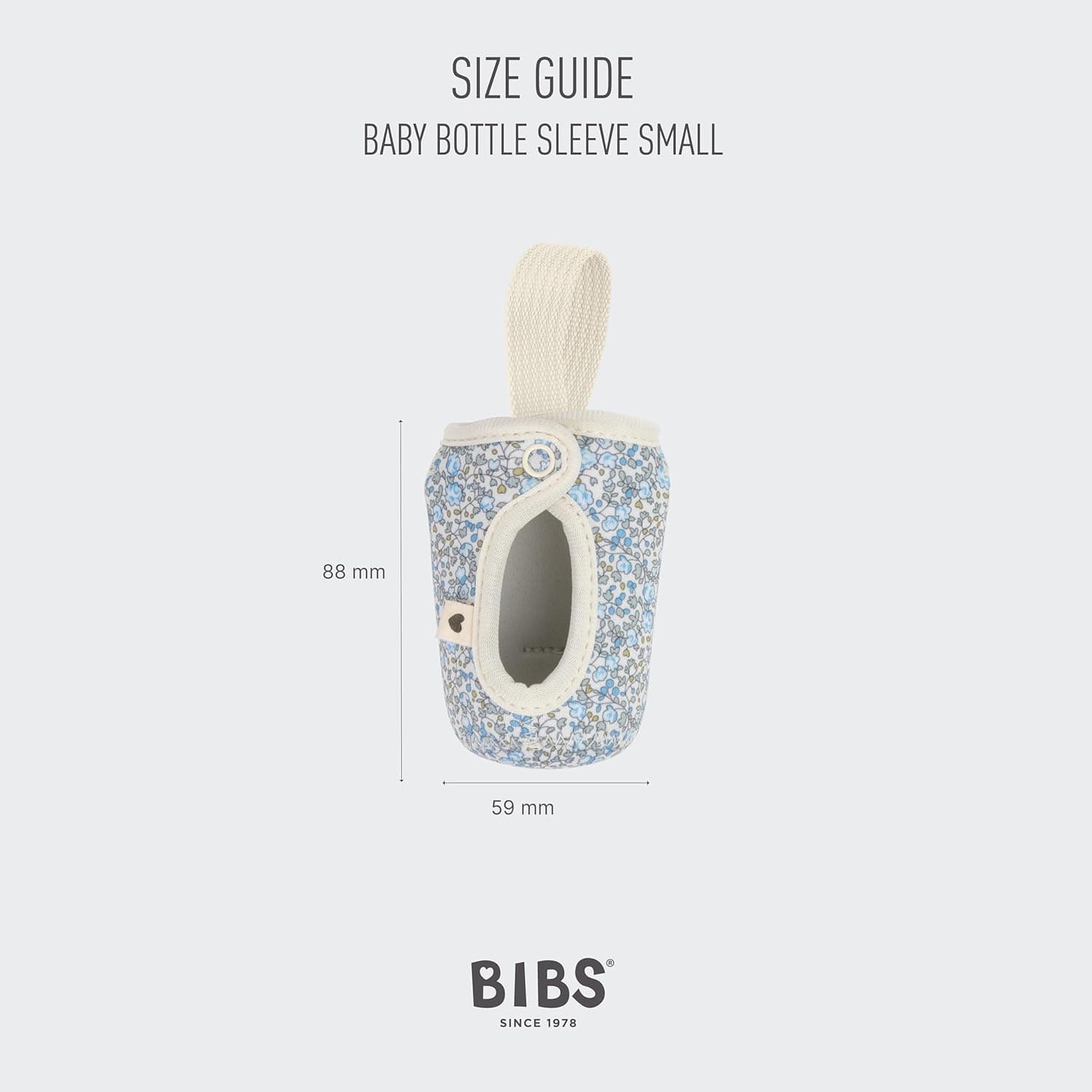 BIBS x LIBERTY Housse pour biberon, 110 ml, Capel Sage | Protection en néoprène | Compatible BIBS | Design LIBERTY | Lavable | Fabriqué au Danemark