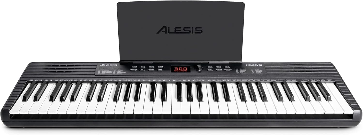 Alesis Melody 61 MK4 Clavier Piano 61 Touches | Portable, 300 Sons, Modes Split/Layer, Cours Inclus, pour Débutants