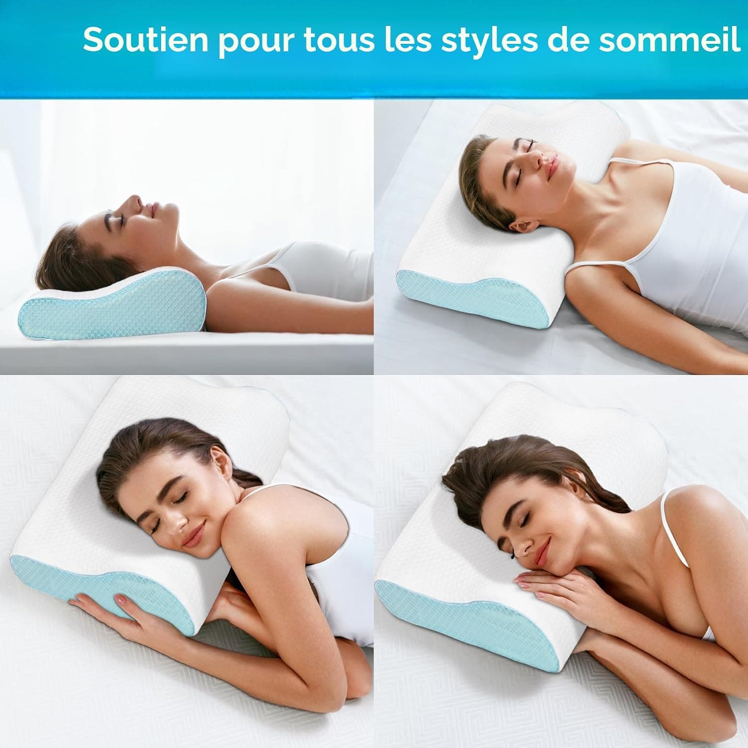 Oreillers de Cou Confortables pour soulager la Douleur avec Mousse à mémoire de Forme