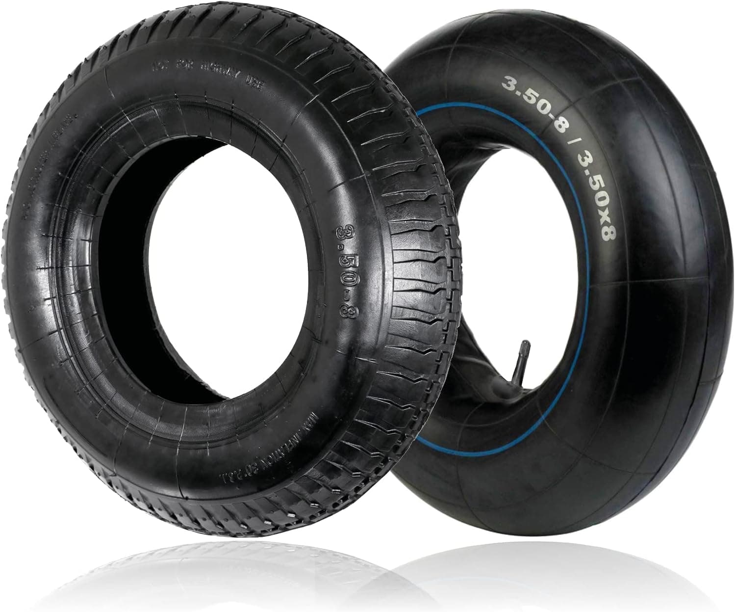 SPARES2GO Pneu de remorque et chambre à air (3,50–8, 35 PSi)