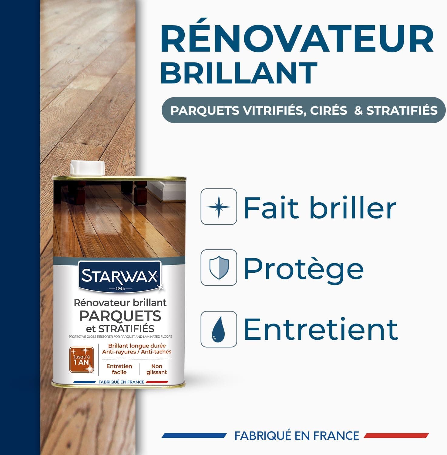 STARWAX Rénovateur brillant parquets, 1L