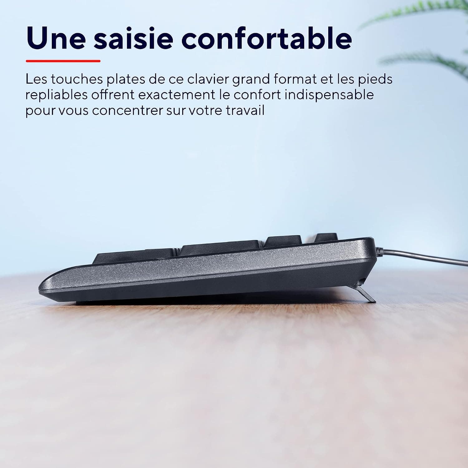 Trust Taro Pack Clavier et Souris Filaires AZERTY Français, Noir
