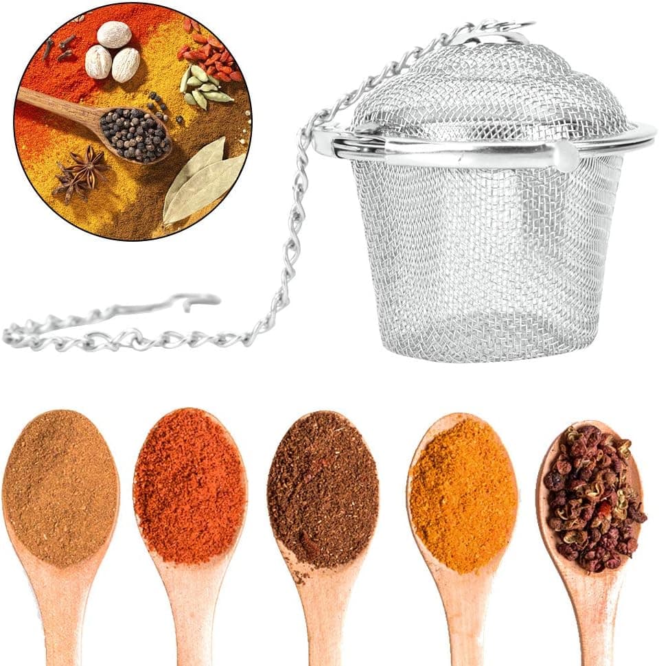 Infuseur à thé pour thé en vrac,Infuseur à Thé en Acier Inoxydable,Filtre à Thé avec Chaîne, boule à thé filtre à thé passoire à thé en acier inoxydable avec crochet à chaîne pour tasses et théières