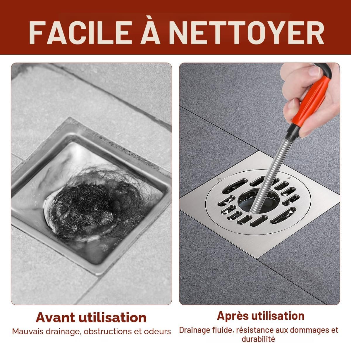 Furet Deboucheur Canalisation, Furet Canalisation 5 m x 6 mm