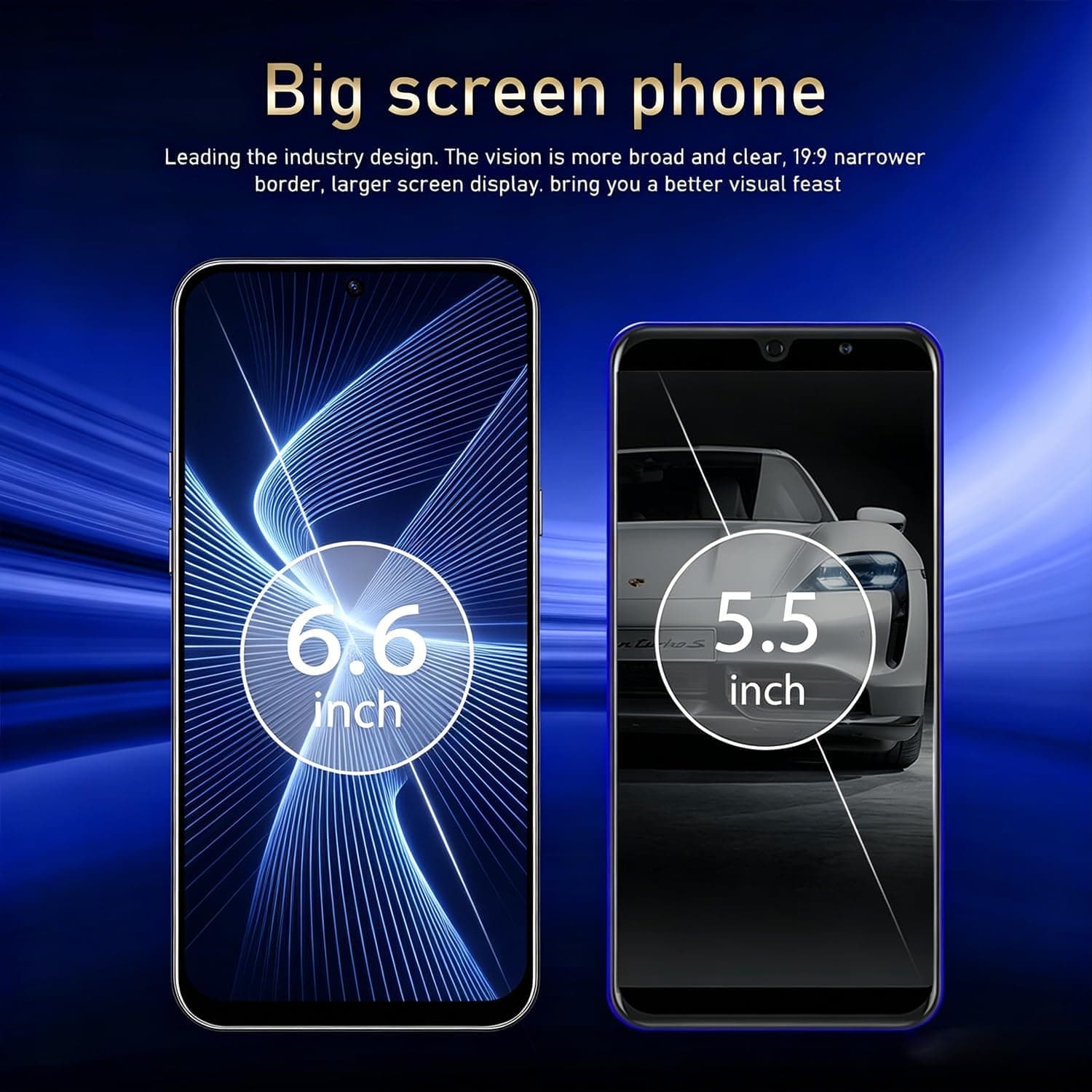 4G Smartphone déverrouillé, Android 12.0 Téléphones Mobiles avec écran HD + 6,6 '', 4GB + 32GB ROM / 256GB SD, 4G Double SIM Double Caméra, ID Visage + WiFi+GPS+OTG (Pink)