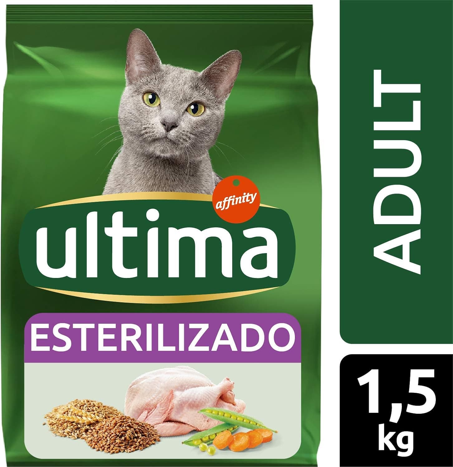 Ultima Croquettes pour Chat Adulte Stérilisé au Poulet - 1,5Kg
