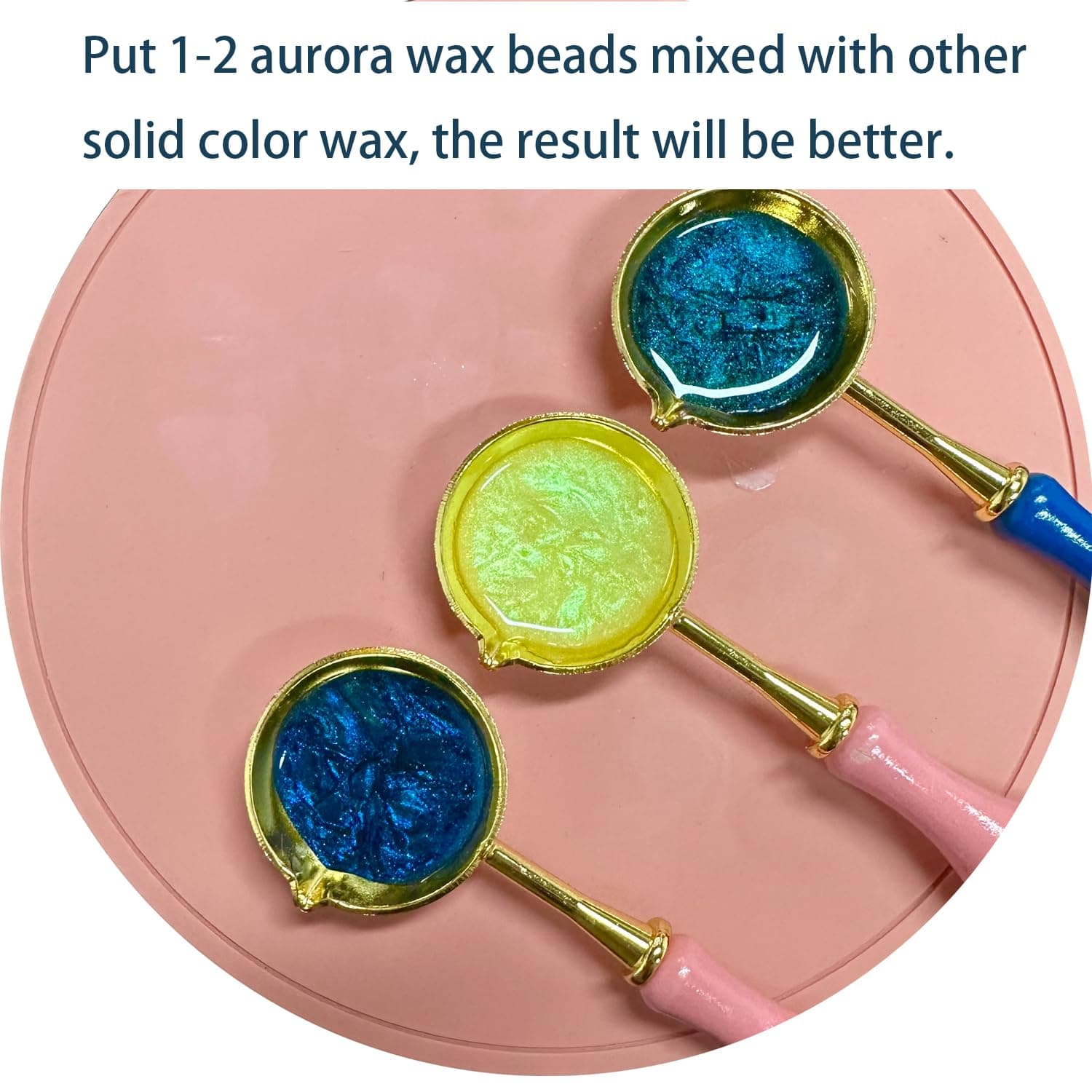 400 perles de cire d'étanchéité couleur aurore