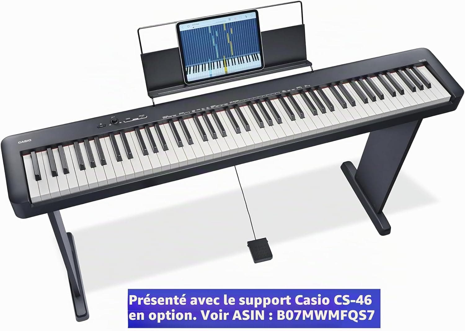 Casio CDP-S110BK Piano Numérique 88 Touches Pondérées, 10 sons, Noir