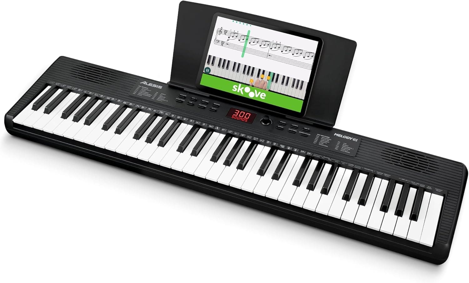Alesis Melody 61 MK4 Clavier Piano 61 Touches | Portable, 300 Sons, Modes Split/Layer, Cours Inclus, pour Débutants