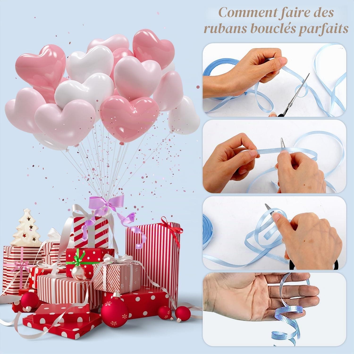 Ruban Satin 12 Couleurs Ruban Tissu de Satin Ruban de Noël Ruban d'emballage DIY Ruban en Satin Décoration Cadeau pour Couture, Ballons, Mariage, Emballage Cadeau, Bouquet, DIY Artisanat