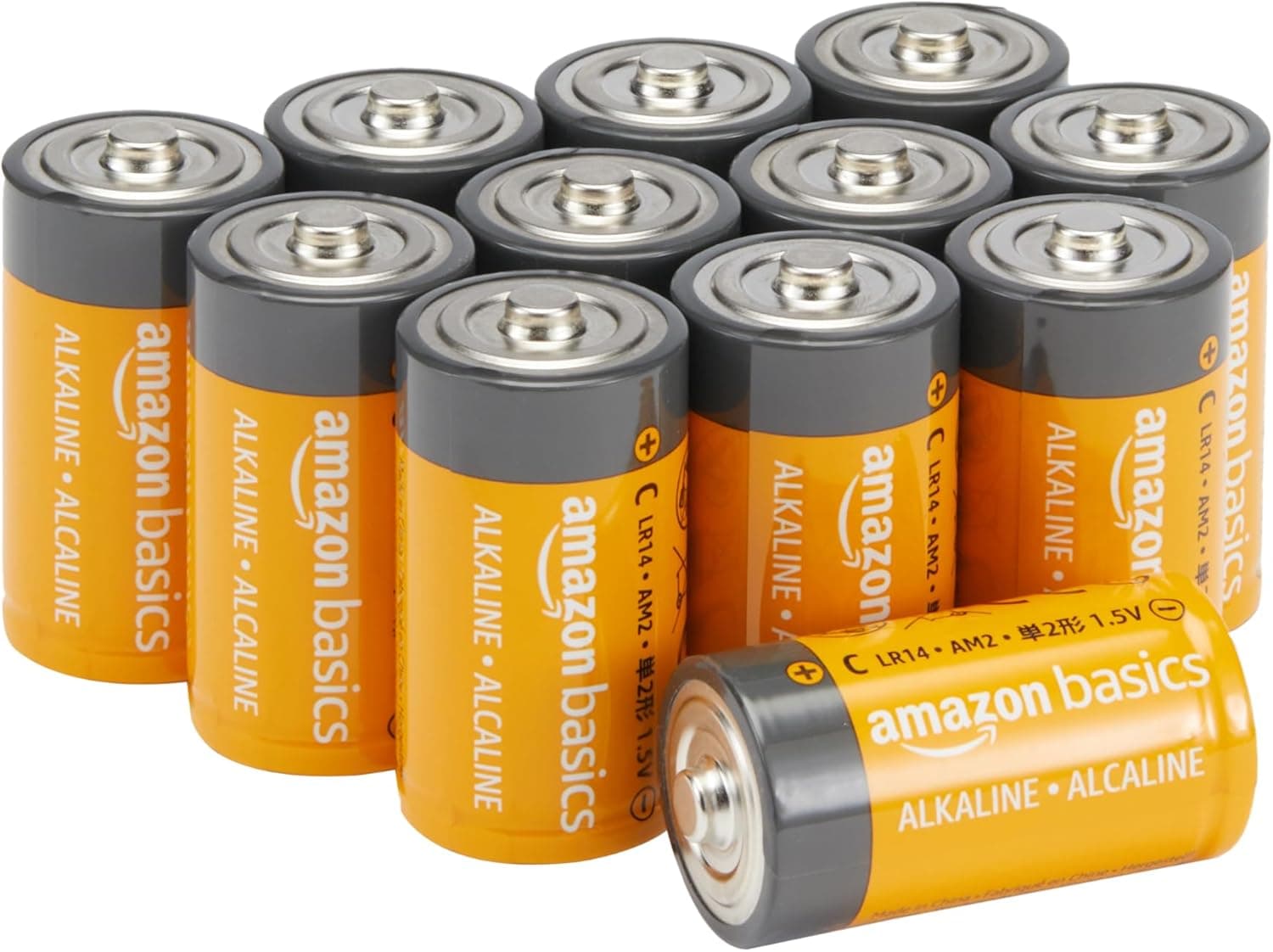 Amazon Basics Lot de 12 Piles alcalines Type C Multi-Usage, 1,5 V, durée de Conservation de 5 Ans