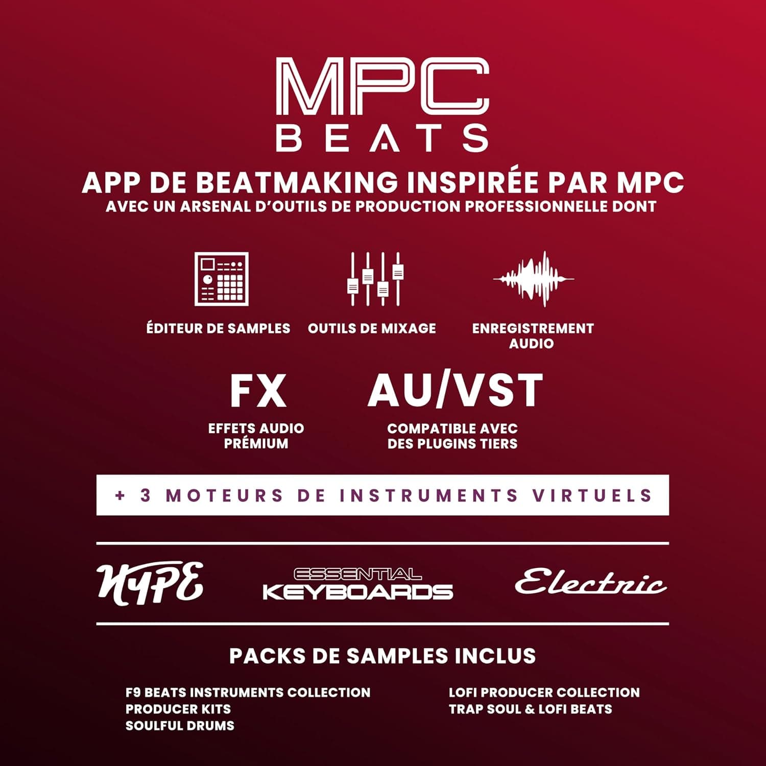 Akai Professional MPK Mini Plus Clavier MIDI USB 37 Touches | Touches Mini Sensibles à la Vélocité, 8 Pads MPC, Séquenceur 64 Pas, E/S MIDI/CV/Gate, Logiciels Inclus, pour Beatmakers