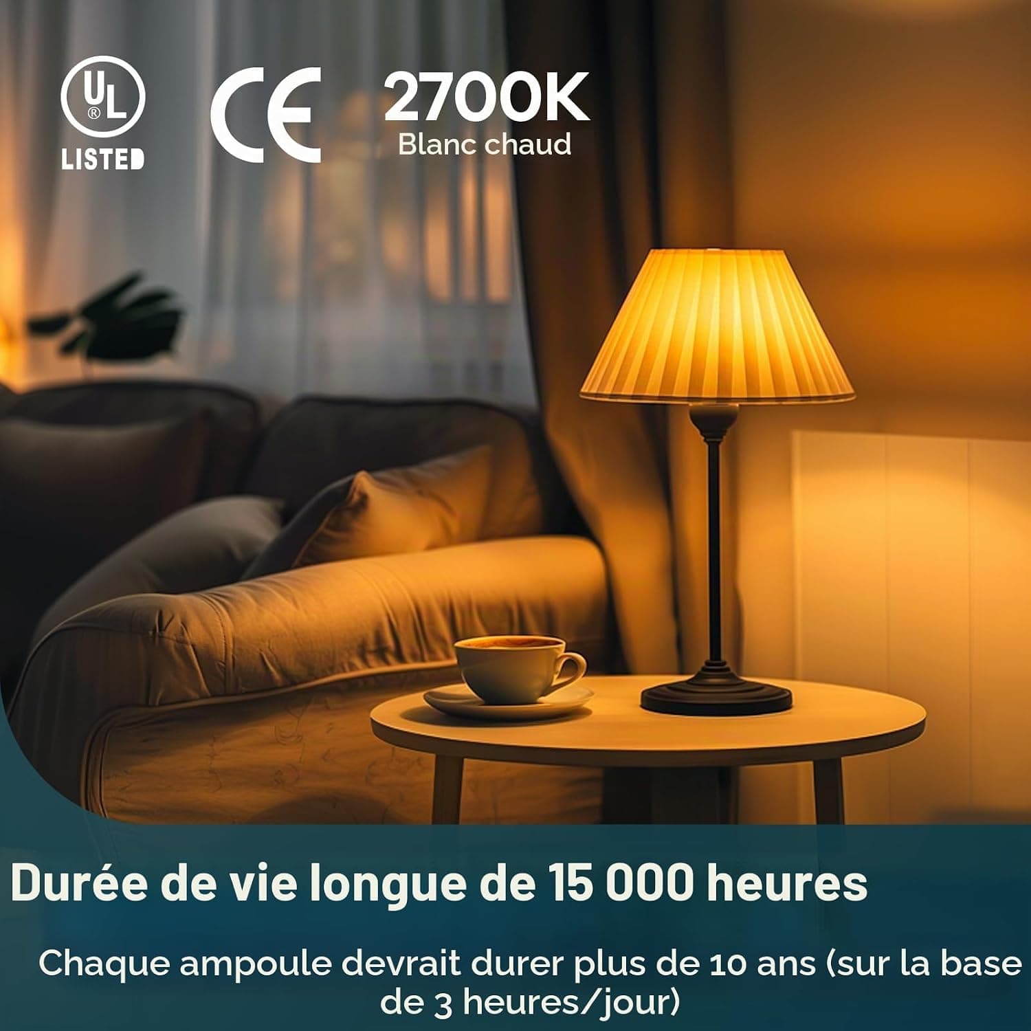 Linkind Ampoule LED Dimmable E14 Forme Bougie, 4.2W Équivalent à 40W, Blanc Chaud 2700K, 470lm, Ampoule Bougie B35 avec Petit Culot à Vis, Lampe Intensité Variable 220-240V, Lot de 6