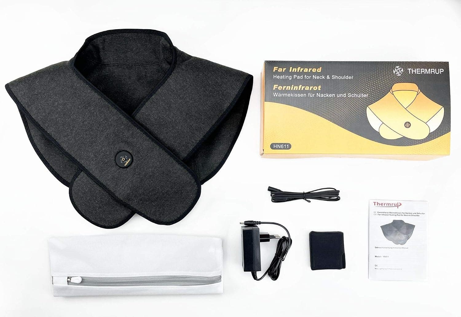 Thermrup Coussin chauffant à infrarouge lointain avec 3 niveaux de température (L)