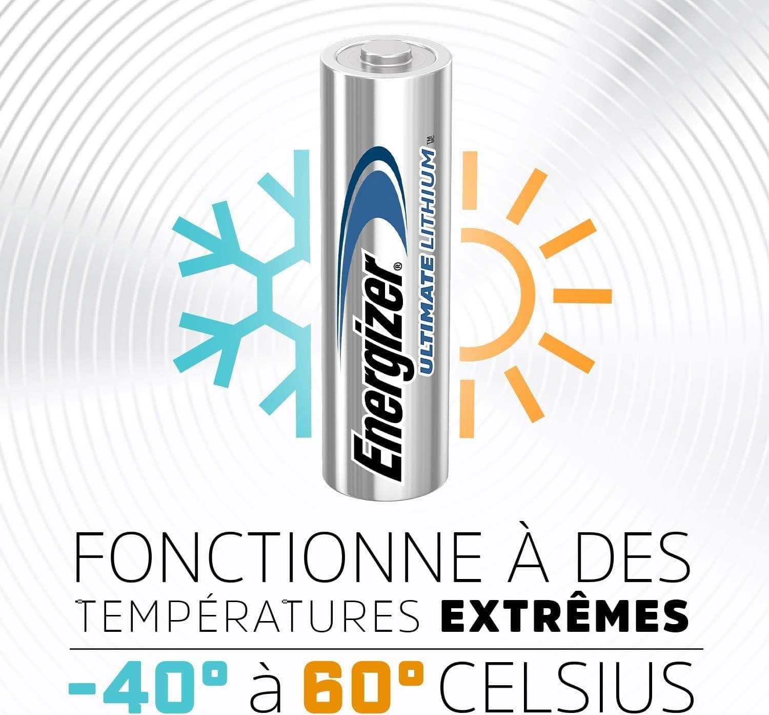 Energizer Ultimate Lithium - Piles AA (Lot de 4) - La Pile AA Qui Dure Le Plus Longtemps au Monde - Longue durée pour appareils à Haute consommation - Emballage 100% Recyclable - Conservation 25 Ans