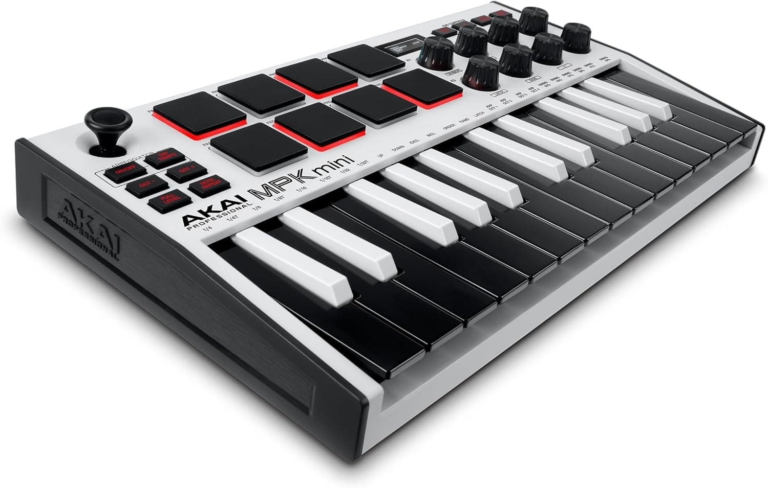 Akai Professional MPK Mini MK3 Clavier MIDI USB 25 Touches, Blanc | Touches Mini Sensibles à la Vélocité, 8 Pads MPC, 8 Boutons, Logiciels Inclus, pour Beatmakers, Producteurs et Home Studio