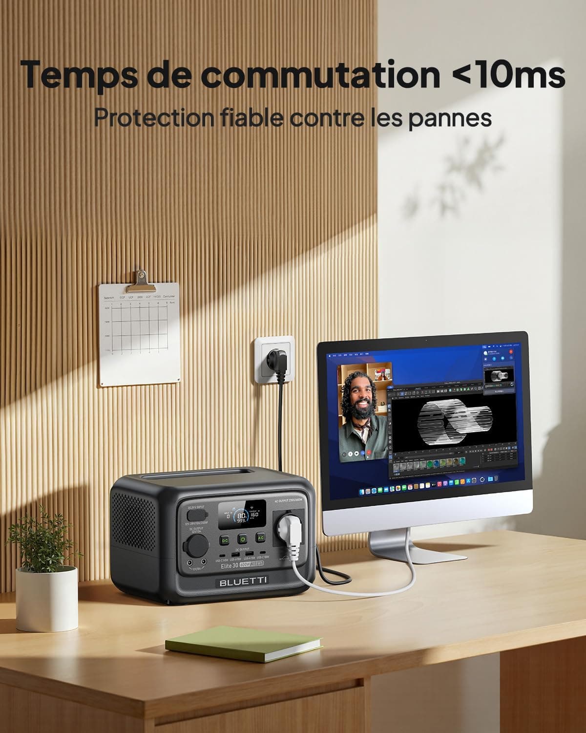 BLUETTI Elite 30 V2 + 100W 288Wh & 600W Générateur Électrique Portable