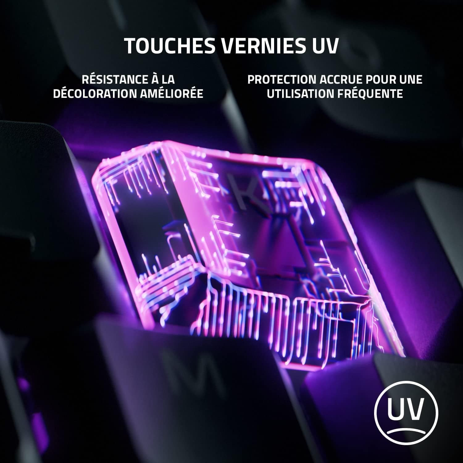 Razer Ornata V3 X - Clavier Gamer à Profil Bas (Switches à Membrane Silencieux, Repose-Poignet Ergonomique, RGB Chroma, Touches en ABS Vernies aux UV) Clavier AZERTY | Noir