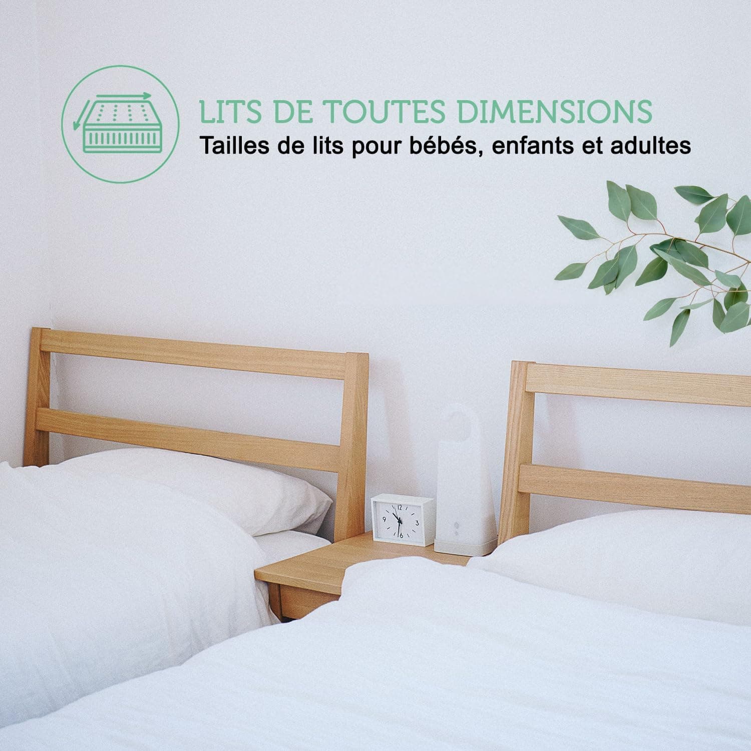 Protège Matelas 180x220-40 cm Qualité Supérieure Oeko-TEX® ~ Alèse Imperméable en Fibre Luxe TencelTM Écologique ~ Forme Drap Housse