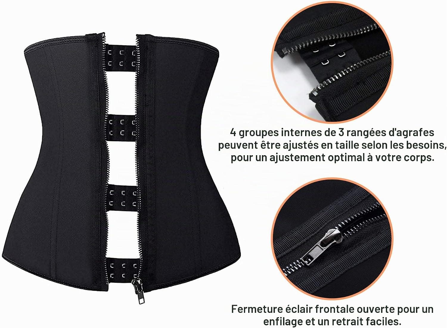 YIANNA Gaine Ventre Plat Femme Corset Minceur Ceinture Amincissante Serre Taille Waist Trainer Body Sculptant