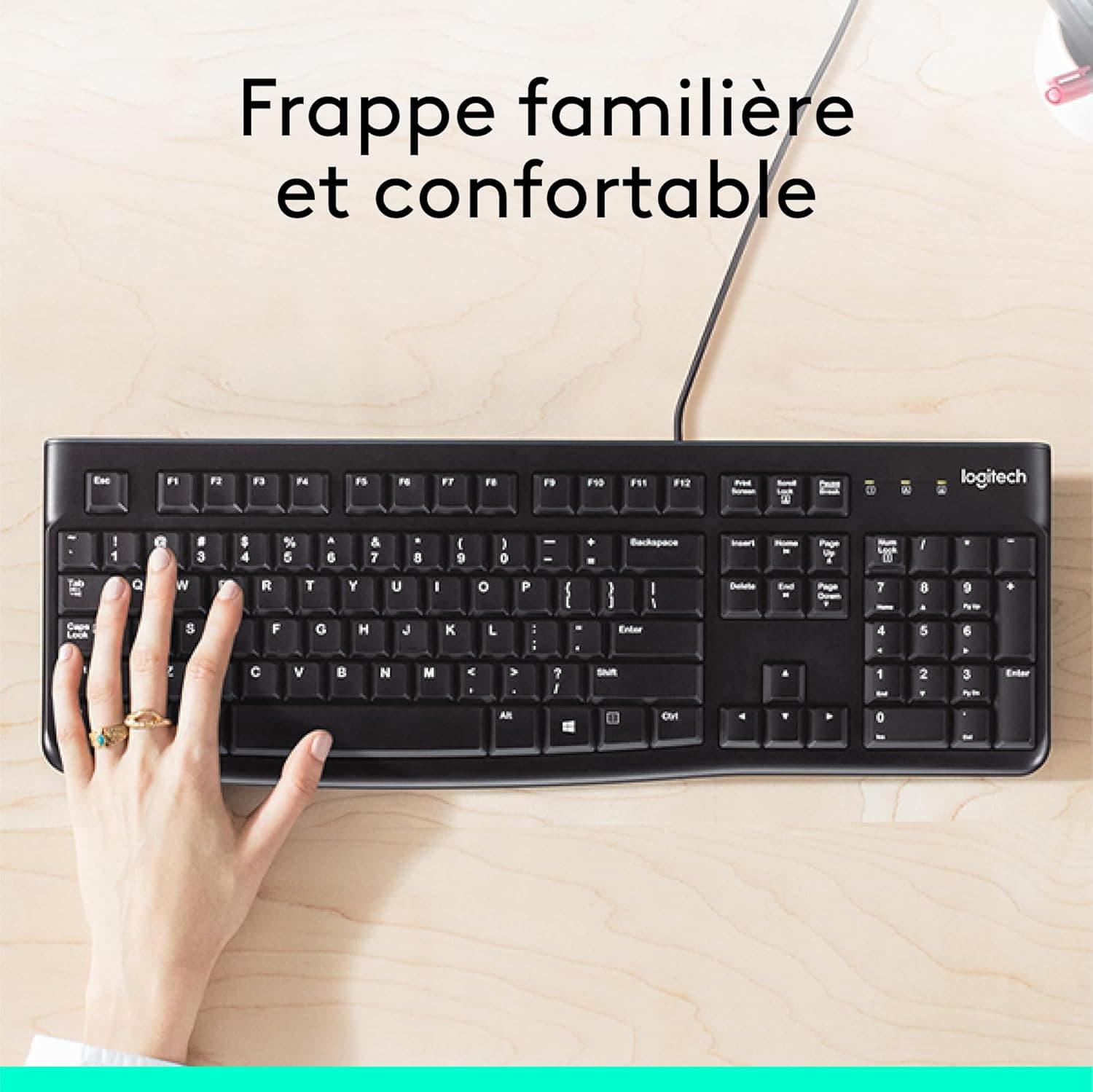 Logitech K120 Clavier Filaire pour Windows | Layout Francese AZERTY - Nero