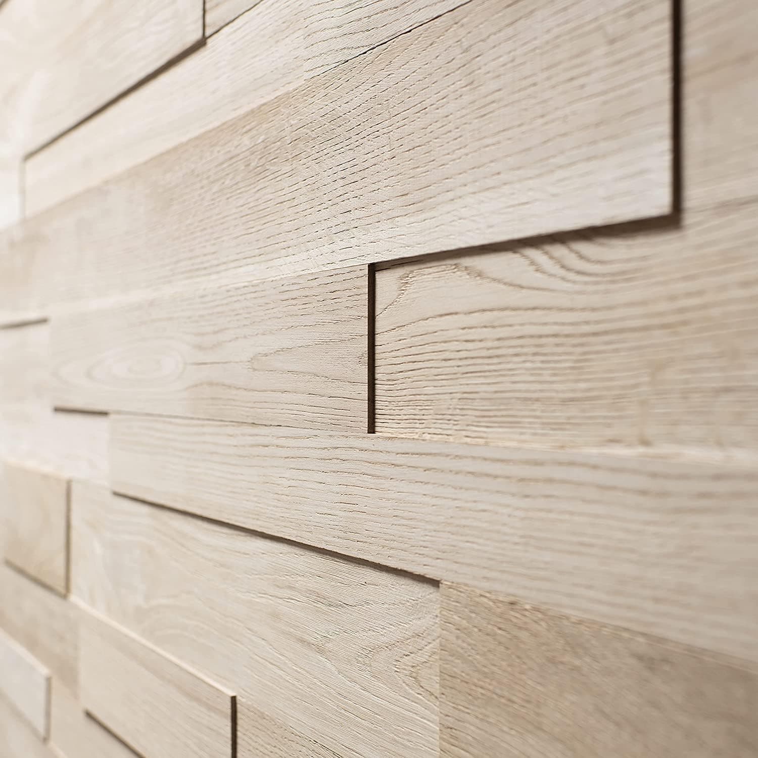 Revêtement mural en chêne - Panneaux muraux 3D - Design mural en bois Modèle OZO (1 m2)