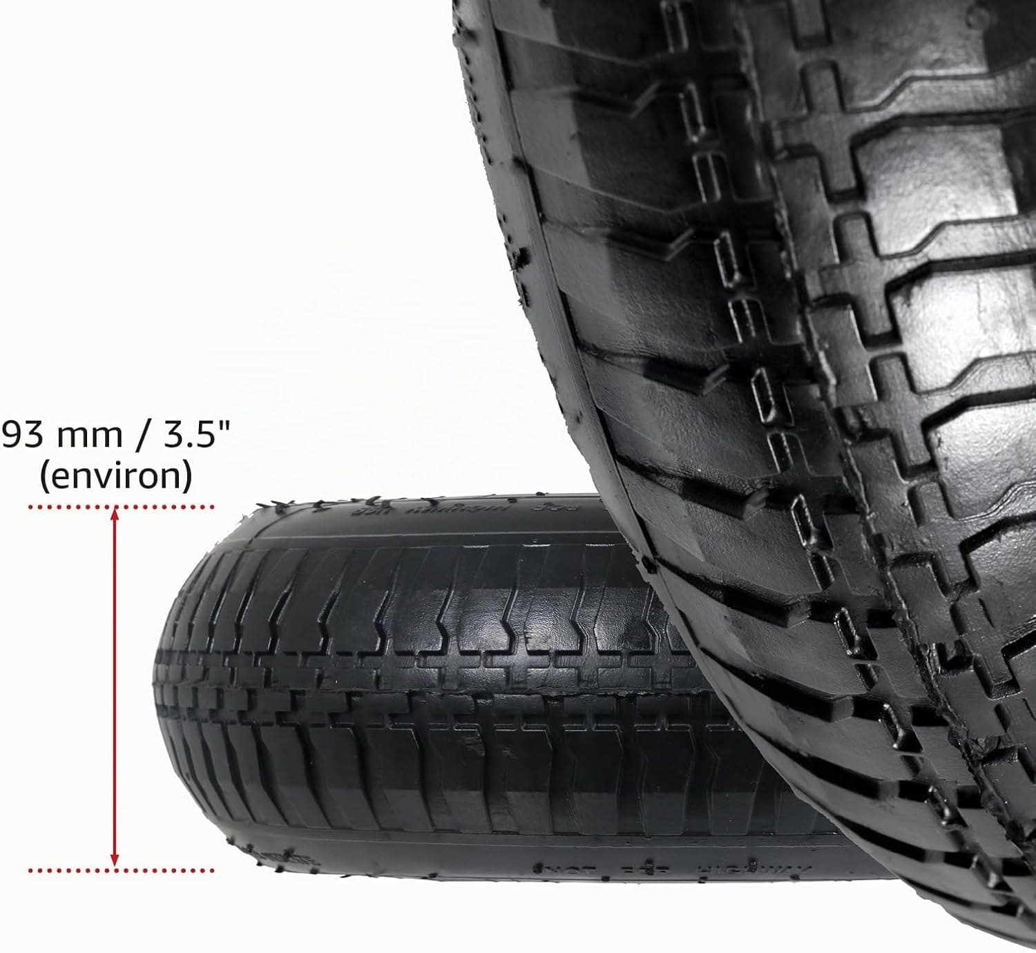 SPARES2GO Pneu de remorque et chambre à air (3,50–8, 35 PSi)
