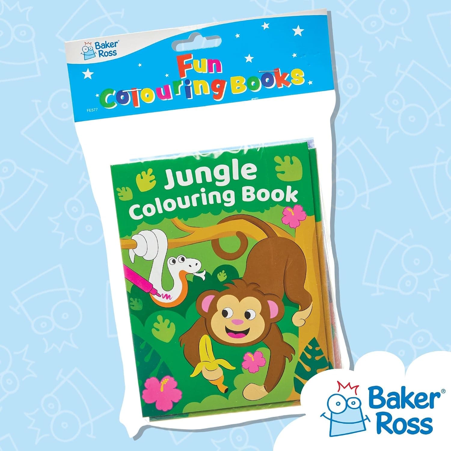 Baker Ross FE577 Mini livres à colorier - Paquet de 12, idéal pour le dessin d'enfants, les activités artistiques à l'école ou à la maison, les loisirs individuels ou l'artisanat de fête