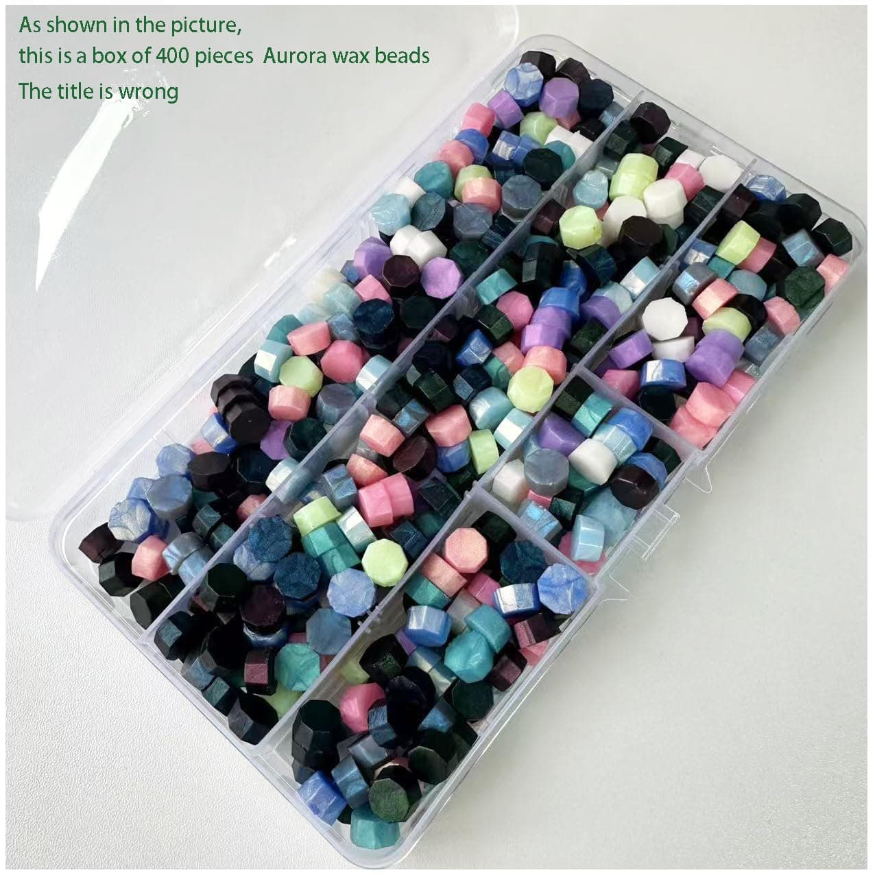 400 perles de cire d'étanchéité couleur aurore