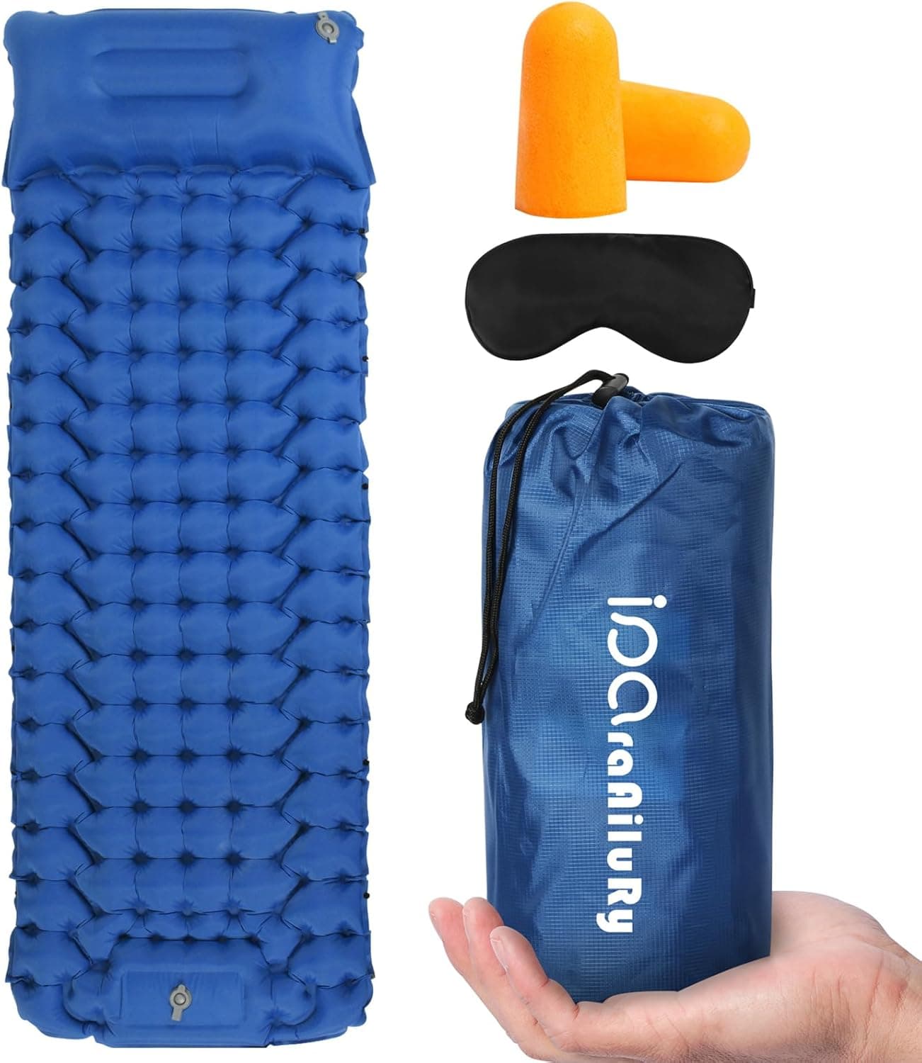 Matelas Gonflable 1 Place Matelas Camping Matelas Plage Bleu